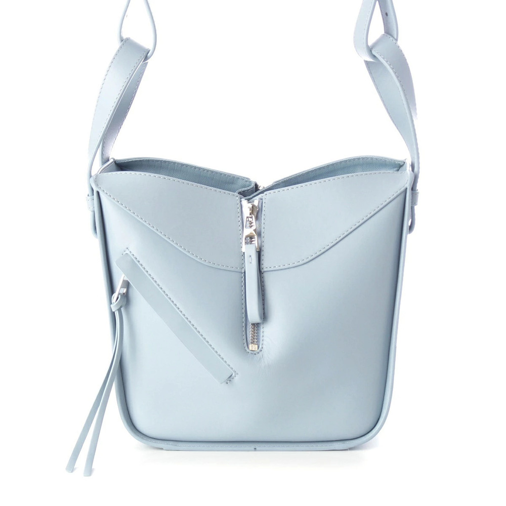 Loewe Hammock Compact Anagram Strap Leather Shoulder Handbag Blue